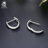 925 Silver Hoop Earrings Small Polished Earring Jewelry Gift SE76