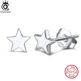 Women Stud Earrings Star Shape 925 Sterling Silver Romantic 6 MM Stars Earring