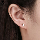 Women Stud Earrings Star Shape 925 Sterling Silver Romantic 6 MM Stars Earring