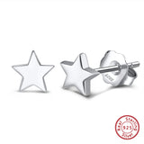 Women Stud Earrings Star Shape 925 Sterling Silver Romantic 6 MM Stars Earring