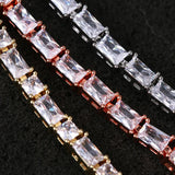 Rectangular Zircon Bracelet Women's Retro Silver Jewelry