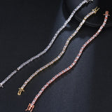 Rectangular Zircon Bracelet Women's Retro Silver Jewelry