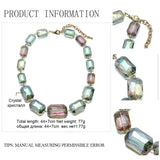 Crystal Beads Choker Necklace Statement Jewelry for Women