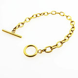 Men's Gold Stainless Steel Clasp Rotate Bracelet