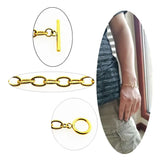 Men's Gold Stainless Steel Clasp Rotate Bracelet