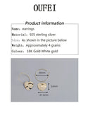 925 Silver Irregular Heart Earrings Minimalist Charm EH1001