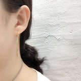 Long Earrings 925 Sterling Silver Round Charm Tassel Accessories