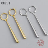 Long Earrings 925 Sterling Silver Round Charm Tassel Accessories