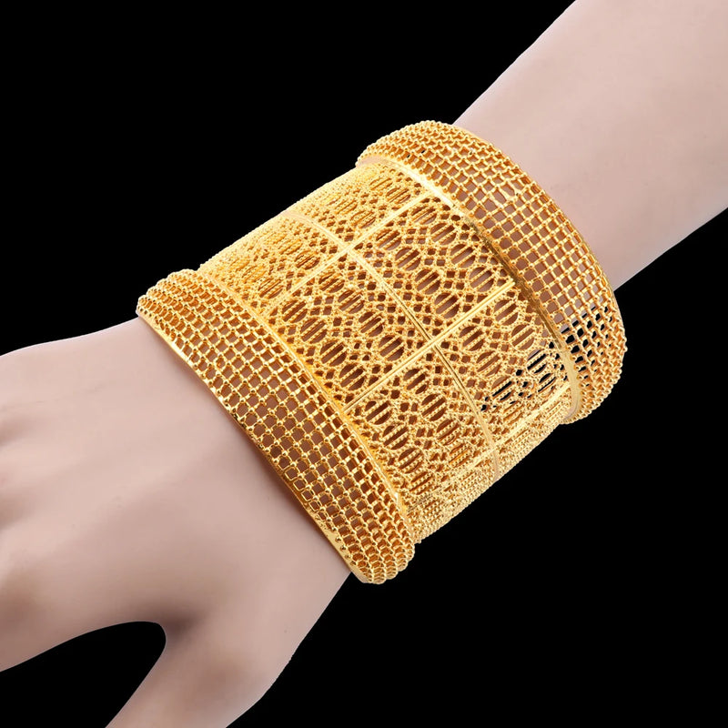 Dubai Wide Bangle for Women Men African Bracelets&Bangles Jewelry Bridal Wedding