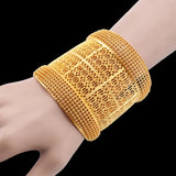 Dubai Wide Bangle for Women Men African Bracelets&Bangles Jewelry Bridal Wedding