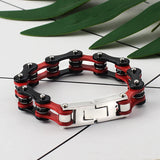 OUMI Punk Rock Stainless Steel Biker Mens Bracelet Chain Motorcycle Bike Bicycle