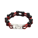 OUMI Punk Rock Stainless Steel Biker Mens Bracelet Chain Motorcycle Bike Bicycle