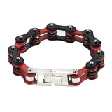 OUMI Punk Rock Stainless Steel Biker Mens Bracelet Chain Motorcycle Bike Bicycle