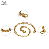 OUMI Stainless Steel Cross Bracelet Chain Punk Bangle Jewelry
