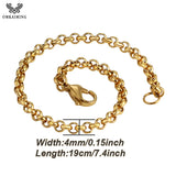 OUMI Stainless Steel Cross Bracelet Chain Punk Bangle Jewelry