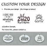 First Christmas Mr & Mrs Pendant Necklace, Engraved Charm, Gift Girlfriend