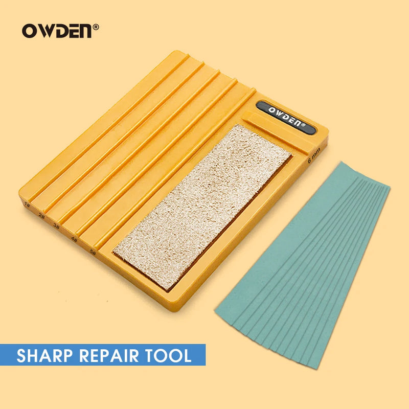 Leather Edge Beveler Repair Tool with Sandpaper Sharpener