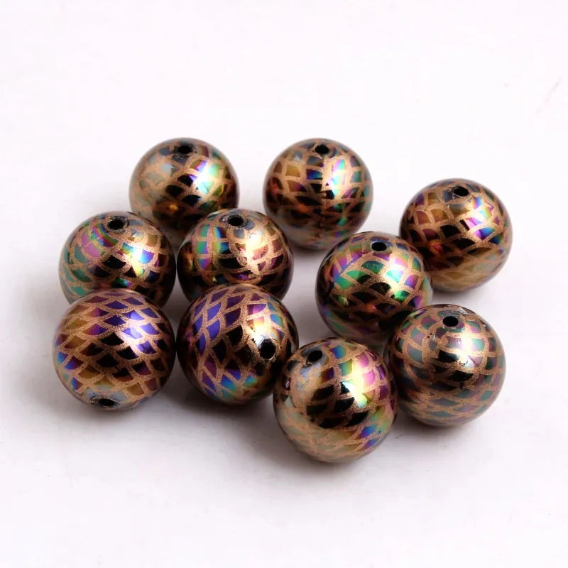 20mm Colorful Acrylic Rainbow Beads for Girls 100pcs