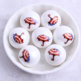 20mm 100pcs Acrylic Flag Umbrella Matte Pearl Beads for Jewelry Making