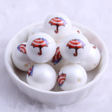 20mm 100pcs Acrylic Flag Umbrella Matte Pearl Beads for Jewelry Making