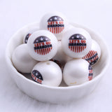 20mm Acrylic Matte Pearl Flag Beads for Jewelry Making Chunky Necklace