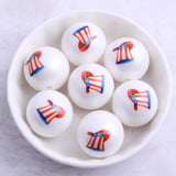 20mm 100pcs Acrylic Matte Pearl Flag Beads for Jewelry Making