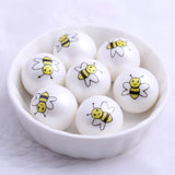20mm 100pcs Matte Pearl Honeybee Beads for Necklace Making