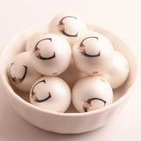 20mm Acrylic Pearl Alphabet Letters Beads for Girls Necklace Jewelry