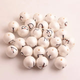 20mm Acrylic Pearl Alphabet Letters Beads for Girls Necklace Jewelry