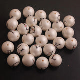 20mm Acrylic Pearl Alphabet Letters Beads for Girls Necklace Jewelry