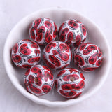 20mm Acrylic Pearl Print Beads - 100pcs Chunky Halloween Necklace