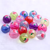 20mm Printed Fruit Beads for Jewelry Making Chunky Necklace