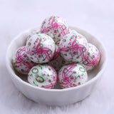 20mm Acrylic Musical Notes Matte Pearl Beads for Jewelry Making Chunky Necklace