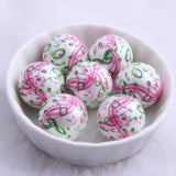 20mm Acrylic Musical Notes Matte Pearl Beads for Jewelry Making Chunky Necklace