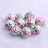 20mm Acrylic Musical Notes Matte Pearl Beads for Jewelry Making Chunky Necklace
