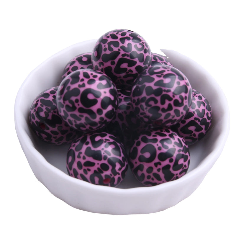 20mm 100pcs Leopard Beads for Jewelry Making Chunky Necklace