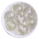 20mm 100pcs Colorful Mix Resin Acrylic Glitter Beads For Jewelry Making