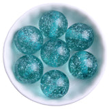 20mm 100pcs Colorful Mix Resin Acrylic Glitter Beads For Jewelry Making