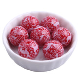 20mm 100pcs Red Christmas Acrylic Beads for Jewelry Making Chunky Necklace