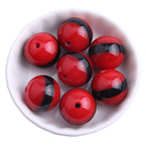 20mm 100pcs Red Resin Strips Beads Christmas Jewelry Making