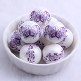 20mm 100pcs Matte Pearl Butterfly Beads for Jewelry Making