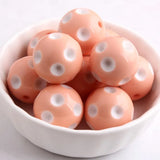 20mm 100pcs Chunky Resin Polka Dot Beads Kids' Jewelry Making