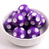 20mm 100pcs Chunky Resin Polka Dot Beads Kids' Jewelry Making