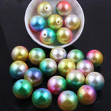 20mm Acrylic Rainbow Pearl Beads for Chunky Bubble Kids Necklace