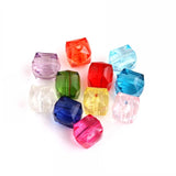 20mm Clear Acrylic Square Ice Cube Beads 100pcs
