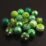 20mm Mixed Style Acrylic Chunky Beads 50pcs Lot Bubblegum Necklace Jewelry