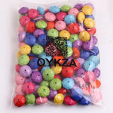 Colorful Acrylic Solid Rondelles Beads for Chunky Necklace Jewelry Making