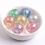 Shinny Glitter Beads for Chunky Jewelry Necklace 10mm 12mm 16mm 20mm