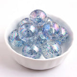 Shinny Glitter Beads for Chunky Jewelry Necklace 10mm 12mm 16mm 20mm