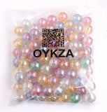 Shinny Glitter Beads for Chunky Jewelry Necklace 10mm 12mm 16mm 20mm